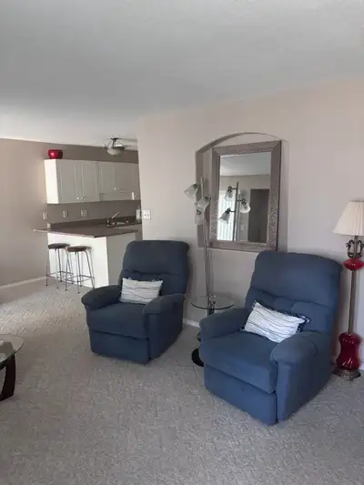 Lovely. 2-bedroom furnished ground level condo in north Regina available June 01/26. Close to school...