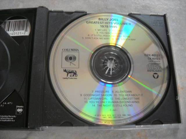 CD Billy Joel / Gratest hits vol. 1 et 2 (2 cd) dans Art et objets de collection  à Saguenay - Image 4