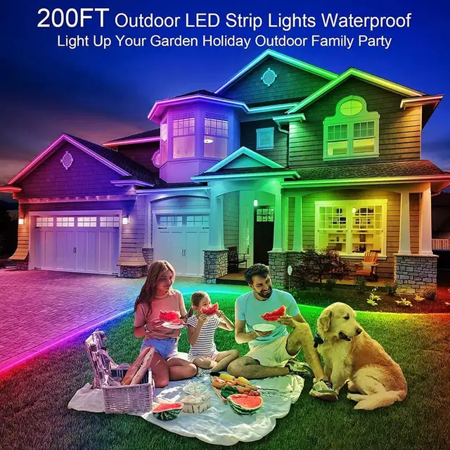 ⭐ Flexible LED Strip Lights – 200 ft - In/outdoors w/ remote ⭐63234861320195122