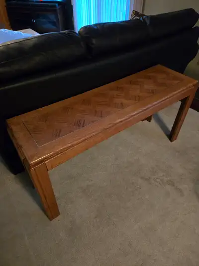 LONG CONSOLE/SOFA TABLE 52" BY 16" BY 25" HIGH. DELIVERY POSSIBLE IF NEARBY.