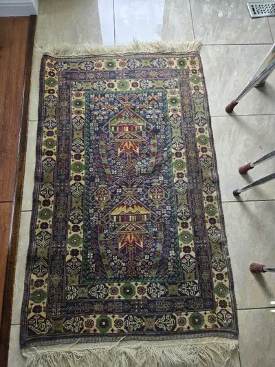 Authentic Handmade Afghan Rug – Persian Style Design, View more