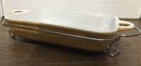 NEW Ceramic Baking Dish with stainless steel wire rack