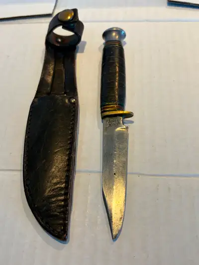Vintage Knife, Hunting, William Rogers 6” Overall. 3” Blade with, View more