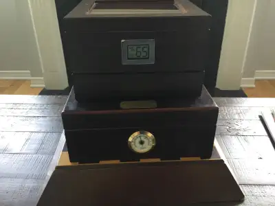 Two Cigar humidors, View more