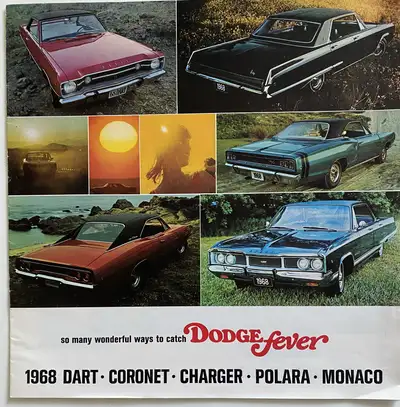 Original Dodge Fever dealer brochure. Dimensions: 11 inches wide by 11 inches high by 20 pages. Very...