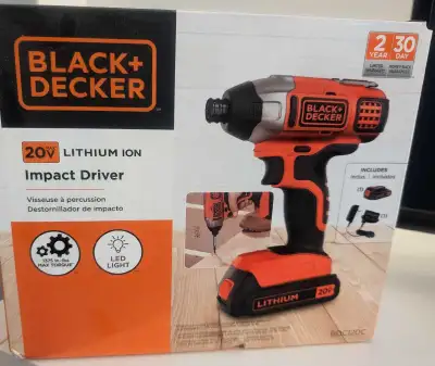 Black + Decker 20V Impact Driver (Brand New), View more