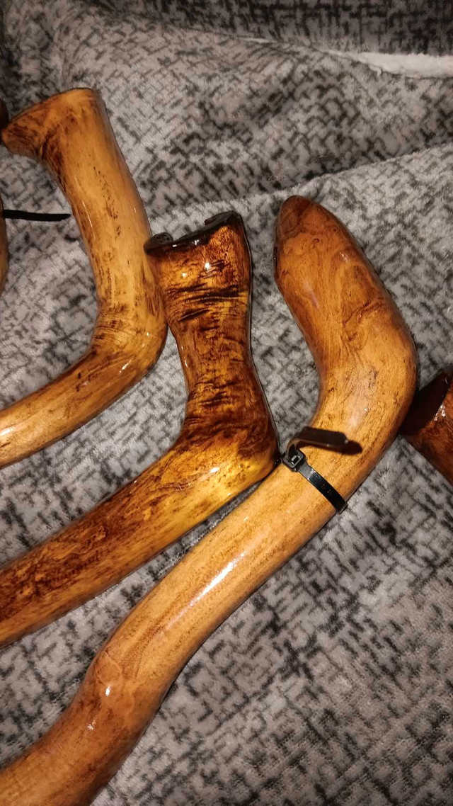 New Solid 1 Piece Hand Made Wooden Canes in Health & Special Needs in Bedford