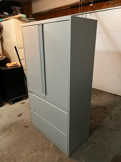 Teknion 2-Door / 2-Drawer Combo File / Filing Storage Cabinet, View more