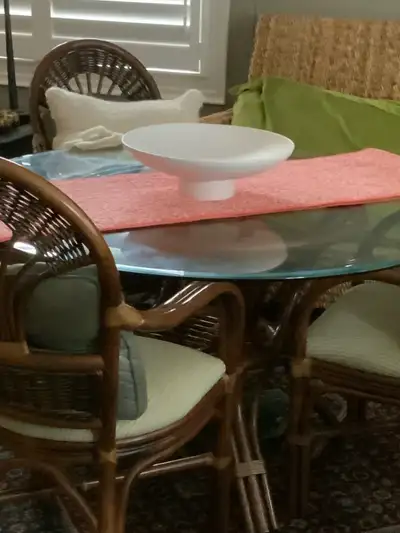 48” Boca Rattan Breakfast Patio Rattan Table, View more