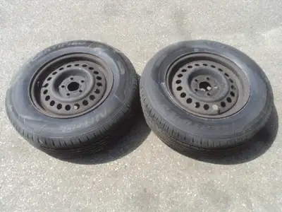2 Certified all season tires with steel rims are for sale. Tires are 195/70/14. Rims are 5 holes, 4...