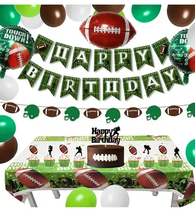 football birthday decorations without the balloons, View more