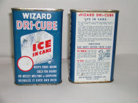 Vintage Can Dri-Cube Ice in Cans / still full of refreeze liquid