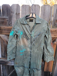 Vintage 1958 anti-g pilot coveralls see tag for exact Measuremen