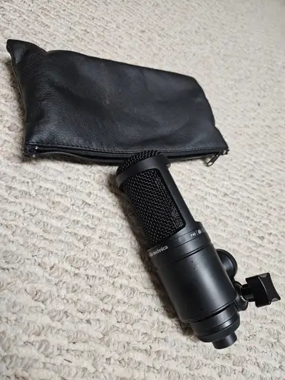 Audio-Technica AT2020 cardioid condenser microphone, View more