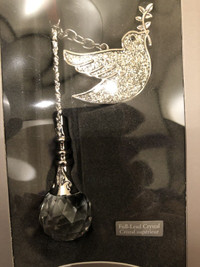 Crystal Ornament with Dove