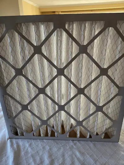 Four new furnace filters, pleated, Merv 8. 20" x 20" x 4". $5 each. Paid $15 each