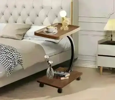 New sofa side table on castors, View more