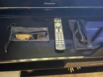65” Panosonic 3D  Plasma Tv and stand, View more