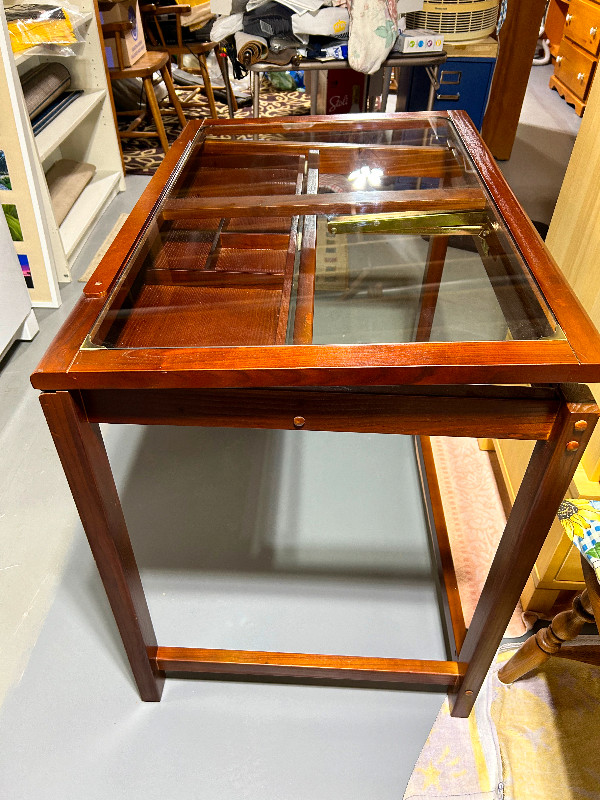 Glasstop student desk, adjustable for writing, or drawing, Brown in Desks in Norfolk County - Image 3