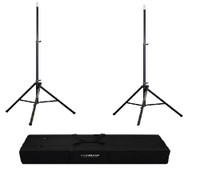 Pair of 9' Tall Ultimate Heavy-Duty Speakers Stands with Bag