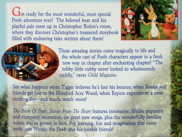 Disney's The Book of Pooh: Stories From The Heart—VHS in Other in Edmonton - Image 3