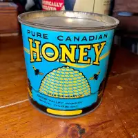Vintage Pure Canadian Honey Tin - 4 lbs size
