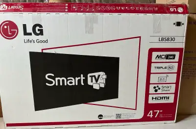 LG SMART LED TV 47” in box - Lightly used , View more