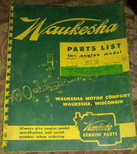 Vintage Waukesha Wisconsin Motor Parts List