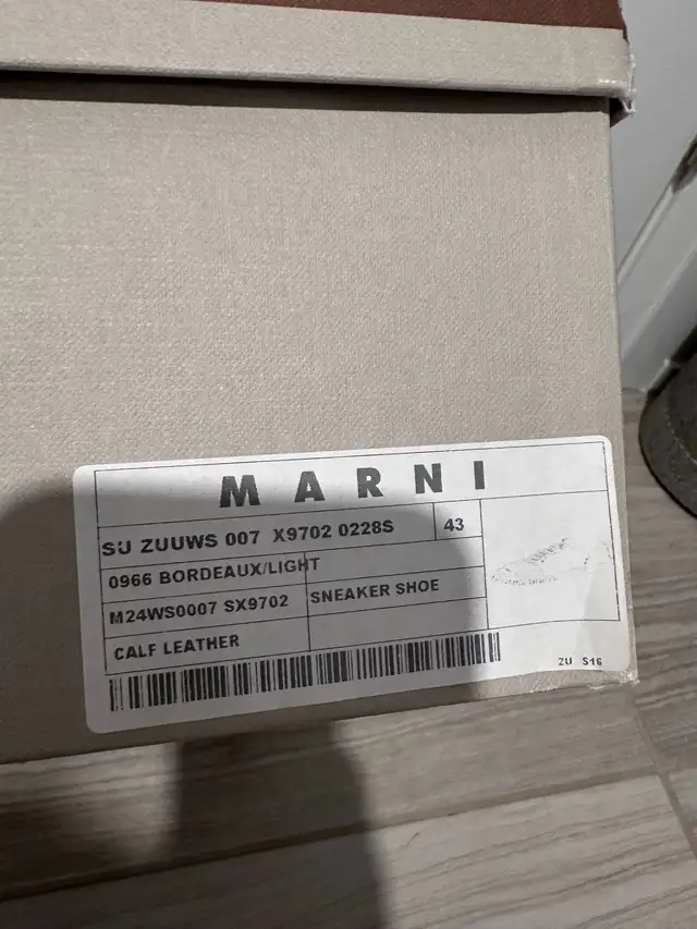 Marni Burgundy/Tan Sneaker Mens Size 43 in Men's in City of Toronto - Image 11