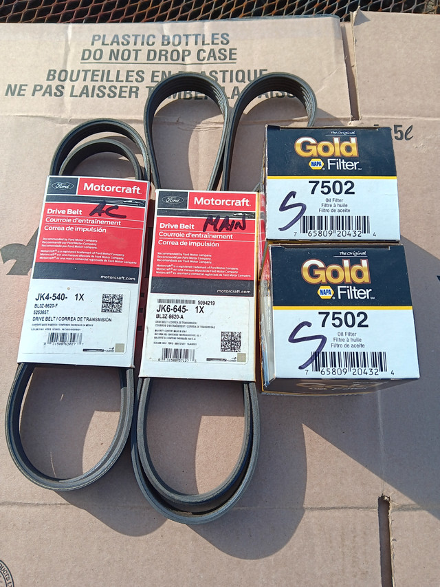 Oil Filters and Belts for 5.0L F150 2011-25 and other models in Engine & Engine Parts in Edmonton