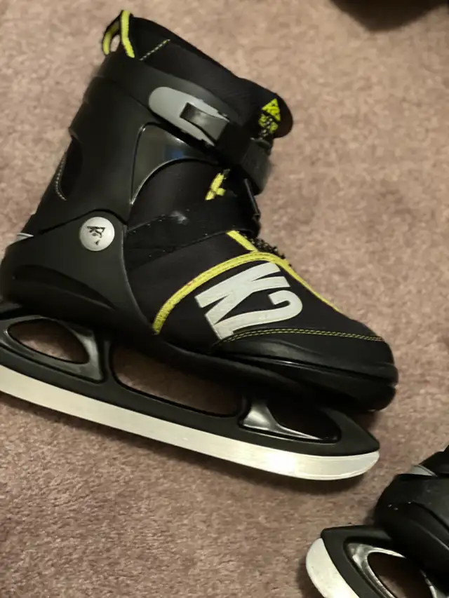 K2 Black Lime Kids Inline Skates Adjustable Sz 5-8 Youth Skates in Skates & Blades in Ottawa - Image 6