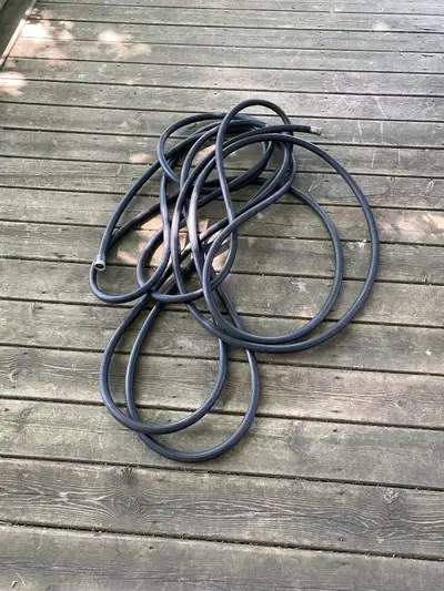 For sale 3 good hoses-two 50’ garden hoses 25.00 each,,green hose 25’ 20.00,, tillsonburg Courtland...