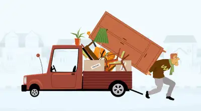 RECHERCHE quelqu'un avec un pickup ou un cube pour une heure, View more