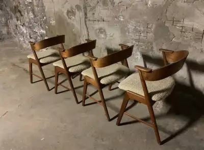 KAI KRISTIANSEN MODEL 32 TEAK DINING ROOM CHAIRS, SET OF FOUR, View more