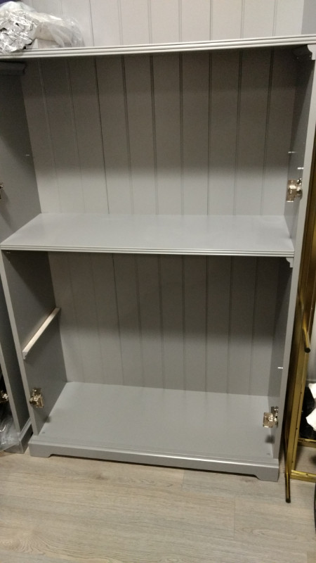 IKEA Bookcase with glass doors gray in Bookcases & Shelving Units in Markham / York Region - Image 2