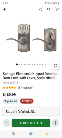 Front door handle with keypad