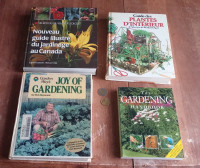 Lot de 4 livres de jardinages - Vintage Prix pour le lot