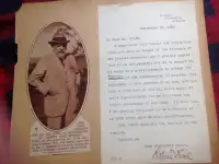 Ephemra 1920's USA Senators /letters