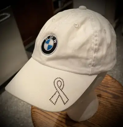 **Pend**Women's BMW Logo • 100% Cotton White Hat • Adj StrapBack, View more