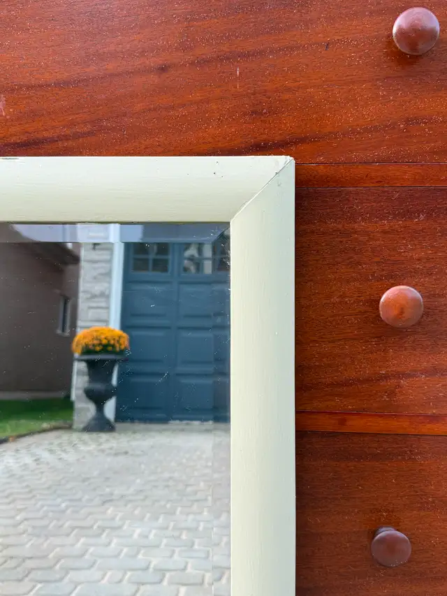 Rectangular Wall Mirror - Cream Painted Frame, 21.75 x 32 in.589631830078279681