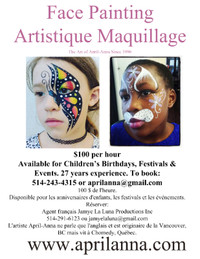 Kid's Face Painting - Artistique Maquillage