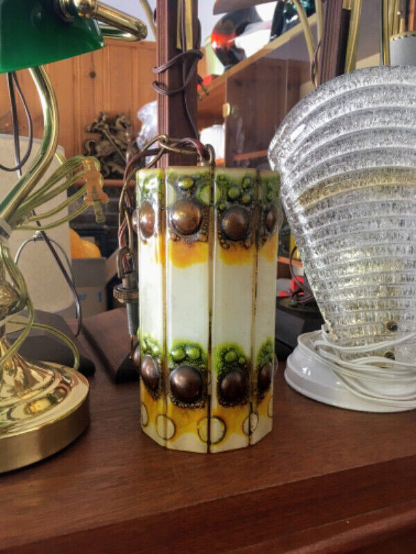 Groovy vintage glass pendant light lampe retro dans Éclairage intérieur et plafonniers  à Ville de Montréal - Image 4