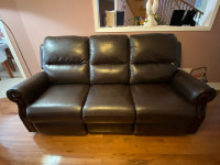 Leather recliner couch 