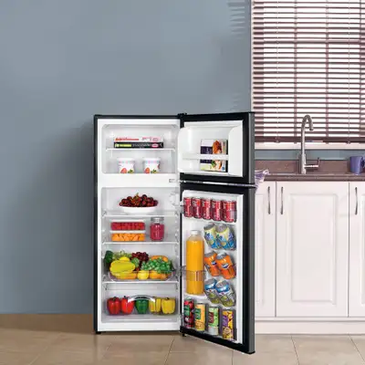 Danby 4.5 cu. ft. 2 Door Compact Fridge in Stainless Steel Look, View more