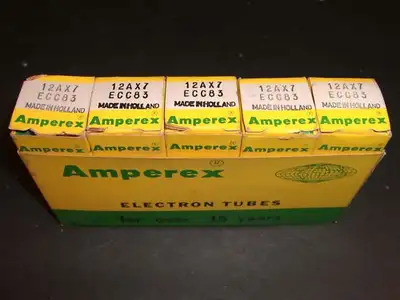 VINTAGE 12AU7+12AX7 MULLARDS, AMPEREX, MATSUSHITA TUBES, View more