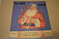 Calendrier Texaco Père Noël vintage 1947
