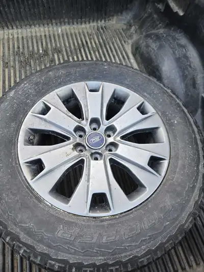 asking 250, oem ford rim. Has a winter tire on. Older tire, only good for the rim although there is...