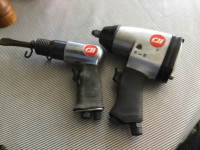 Short barrel air hammer and impact wrench