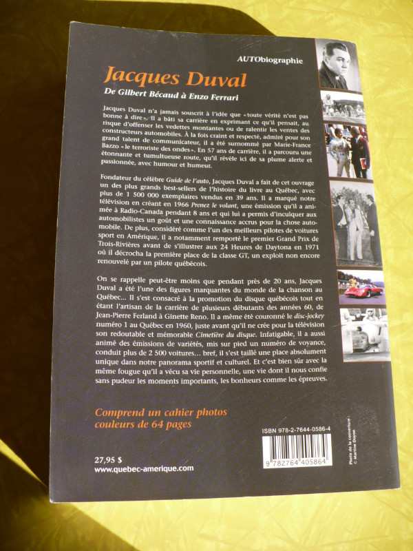 JACQUES DUVAL ( AUTOBIOGRAPHIE ) dans Essais et biographies  à Longueuil/Rive Sud - Image 2