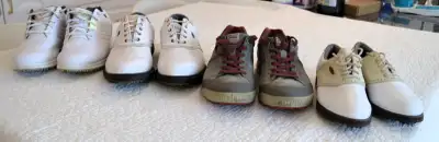 5 Prs GOLF Shoes,4 Pr Lightly Used,1 Pr NEW-Various Makes/Sizes, View more